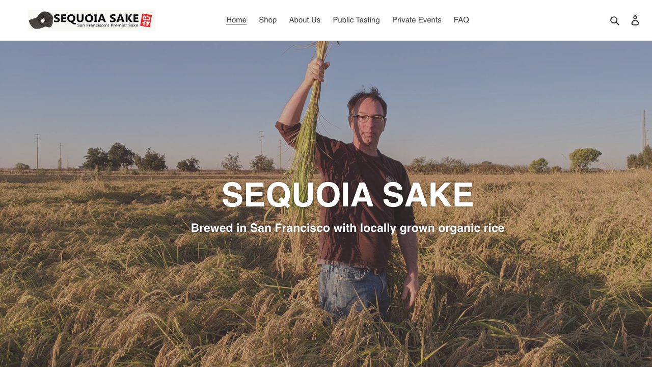 Sequoia Sake Brewery公式サイトのスクリーンショット