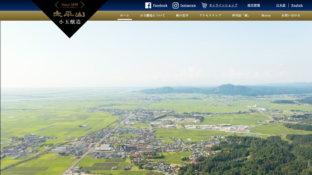 小玉醸造公式サイトのスクリーンショット